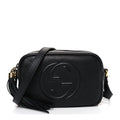 Pebbled Calfskin Mini Soho Disco Bag Black
