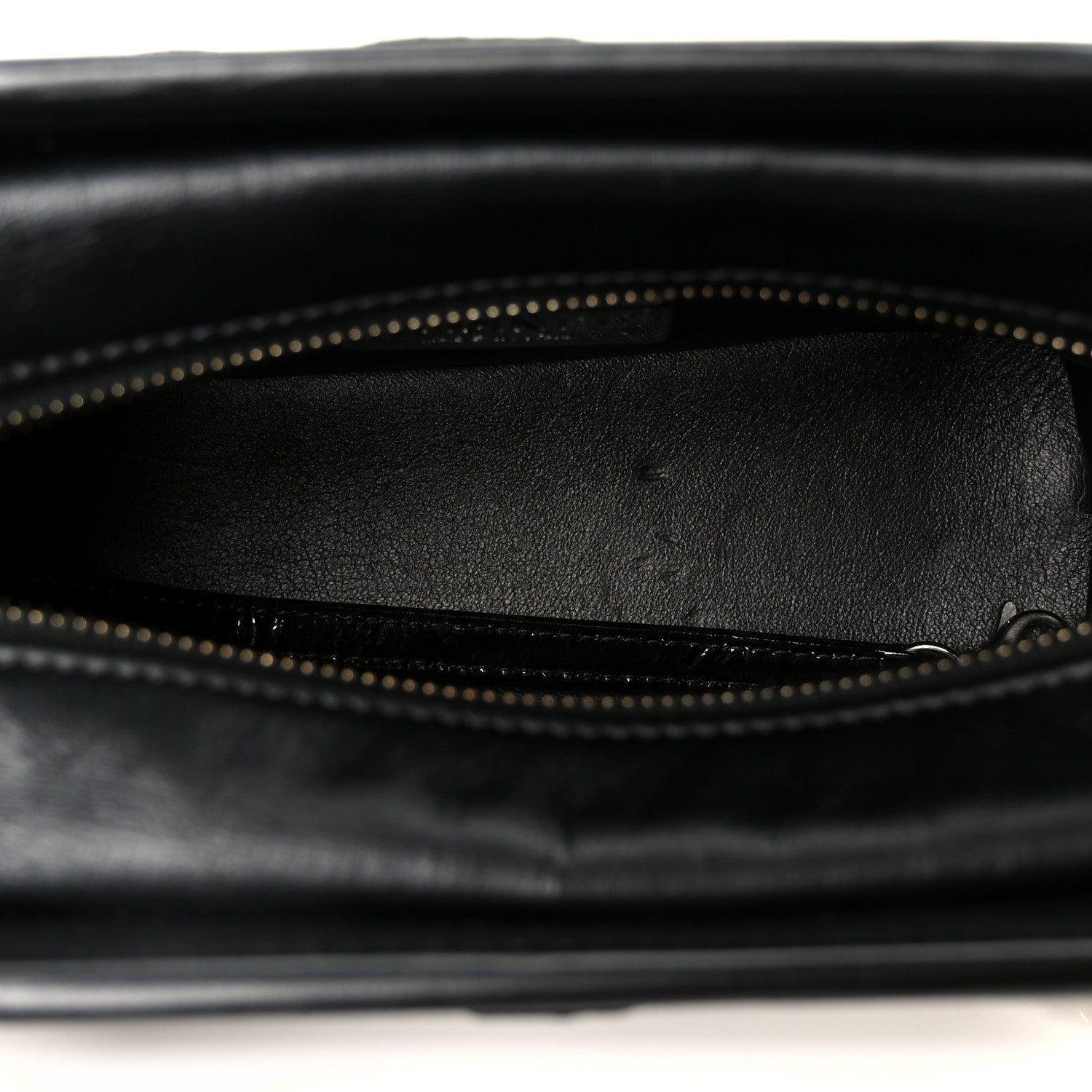 Snakeskin Patent Calfskin Small Gabrielle Hobo Black