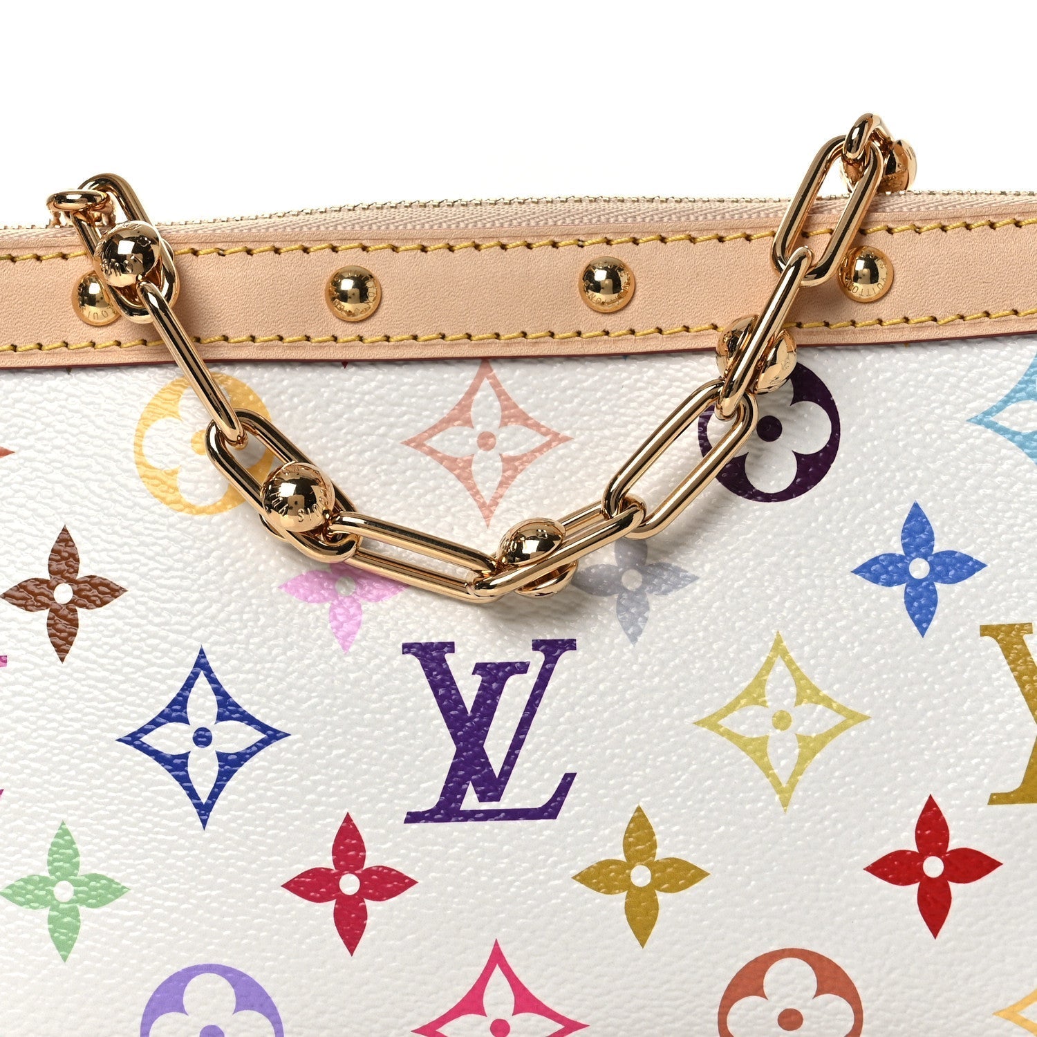 LV X TM Monogram Multicolor Pochette Accessories White