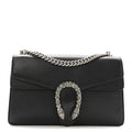 Pebbled Calfskin Small Dionysus Shoulder Bag Black