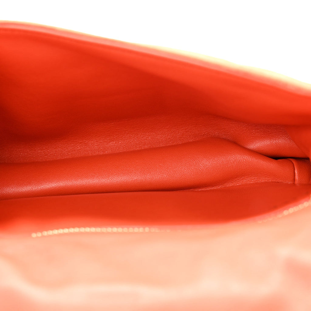 Velvet Mini Goya Puffer Bag Orange