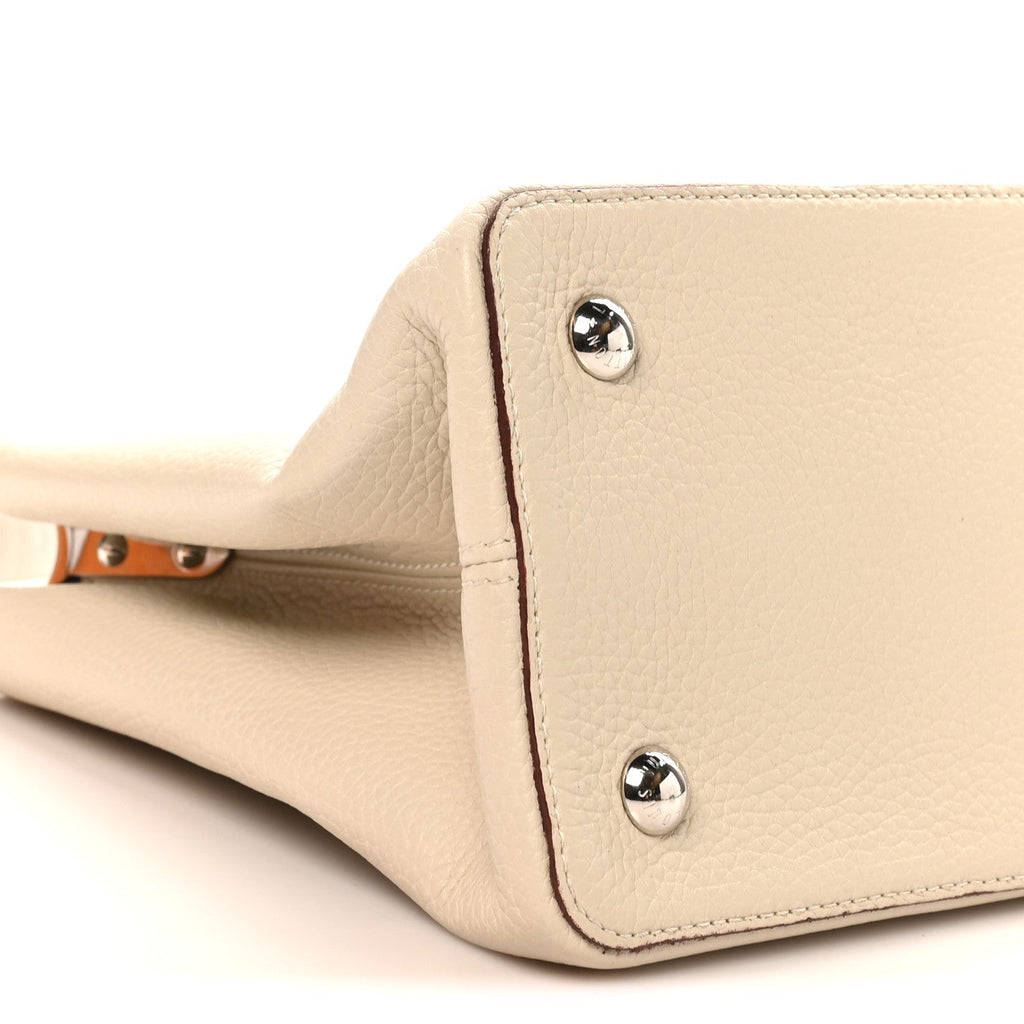 Taurillon Capucines MM Blanc Casse