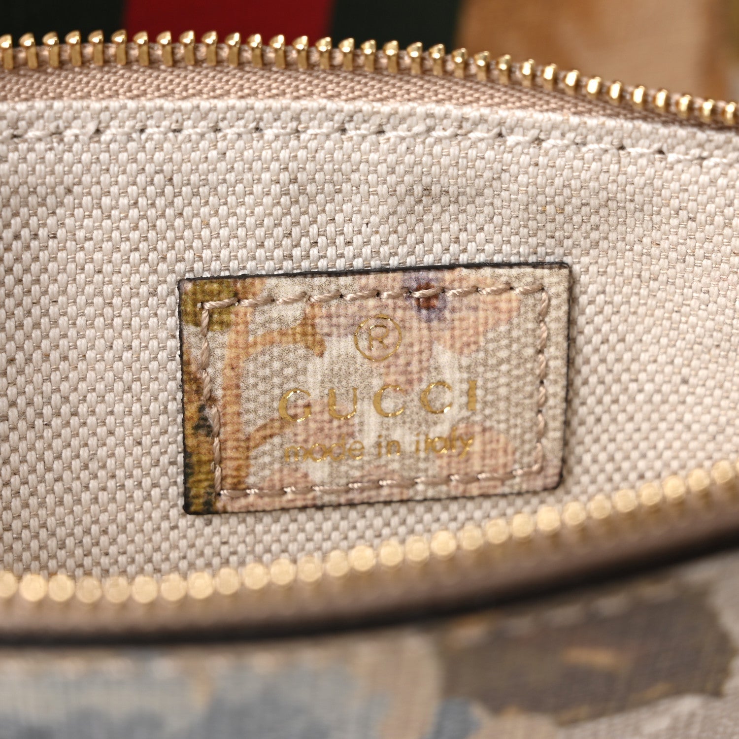 GG Supreme Monogram Water Flora Web Large Ophidia Tote Beige White Multicolor