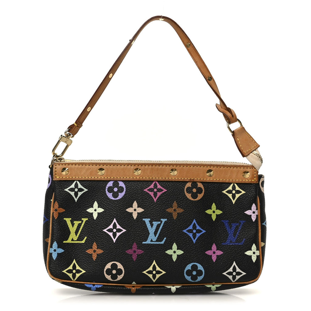 Monogram Multicolor Pochette Accessories Black
