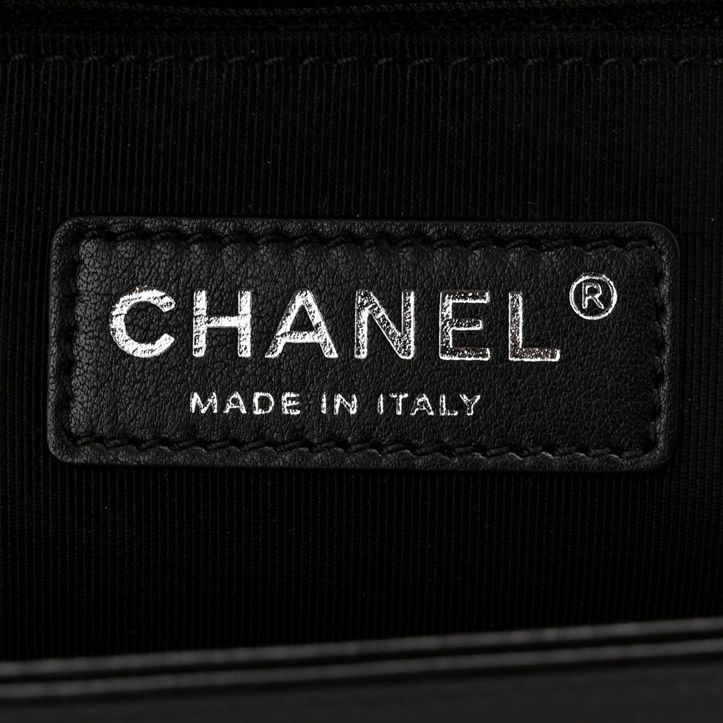 Lambskin Quilted New Medium Boy Flap Black