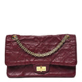 Lambskin Quilted Crush 2.55 Reissue 225 Flap Dark Burgundy