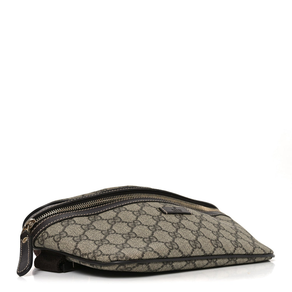 GG Supreme Monogram Belt Bag Dark Brown
