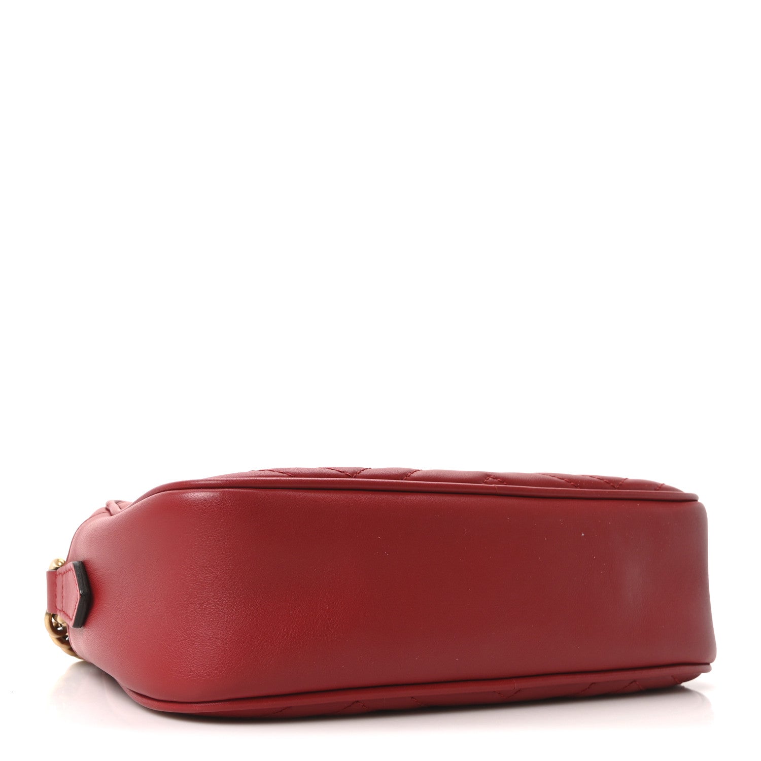 Calfskin Matelasse Small GG Marmont Chain Shoulder Bag Hibiscus Red