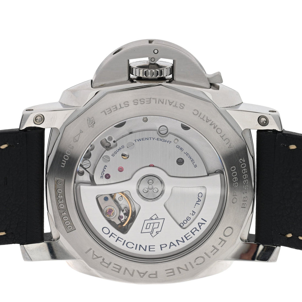 Stainless Steel Calfskin 44mm Luminor 1950 Fu Automatic Watch Black PAM00498