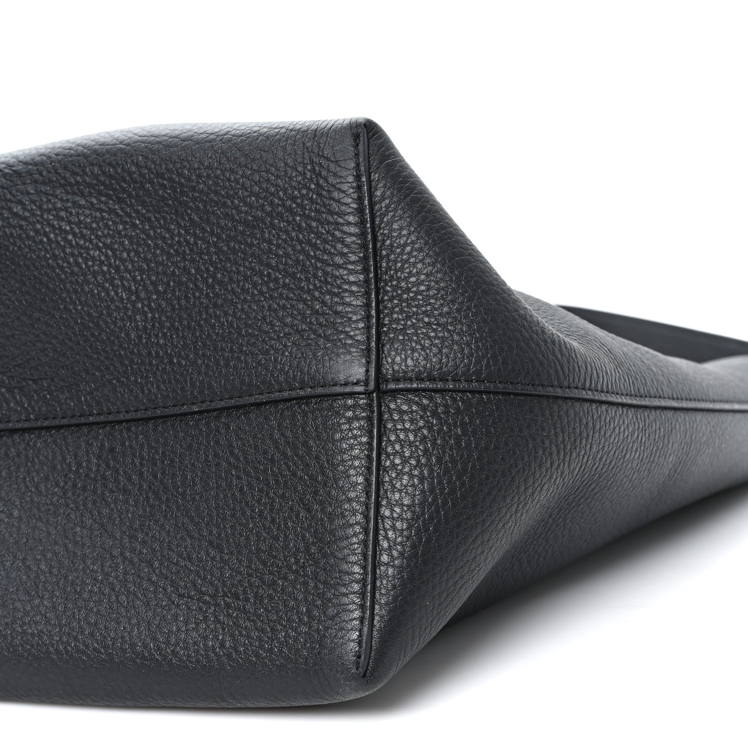 Grained Calfskin Medium N/S Park Tote Black