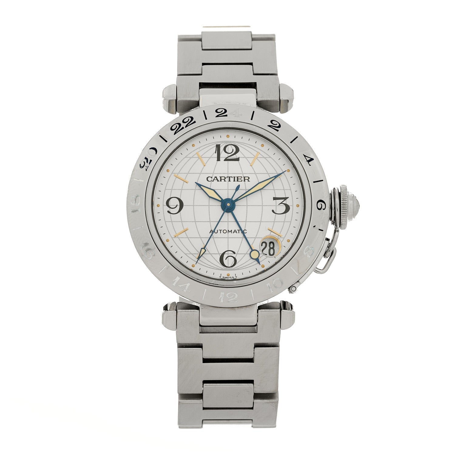 Stainless Steel 35mm Pasha GMT Automatic Watch