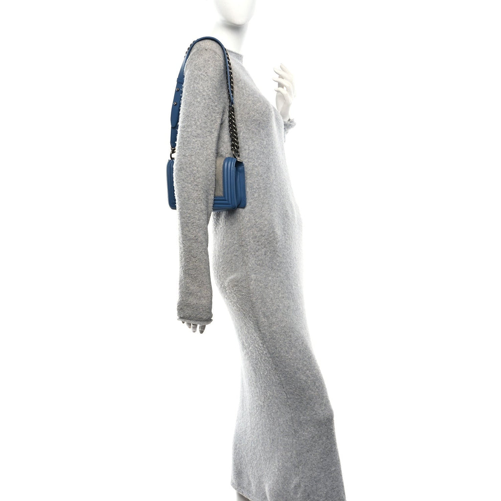 Galuchat Stingray Small Boy Flap Blue