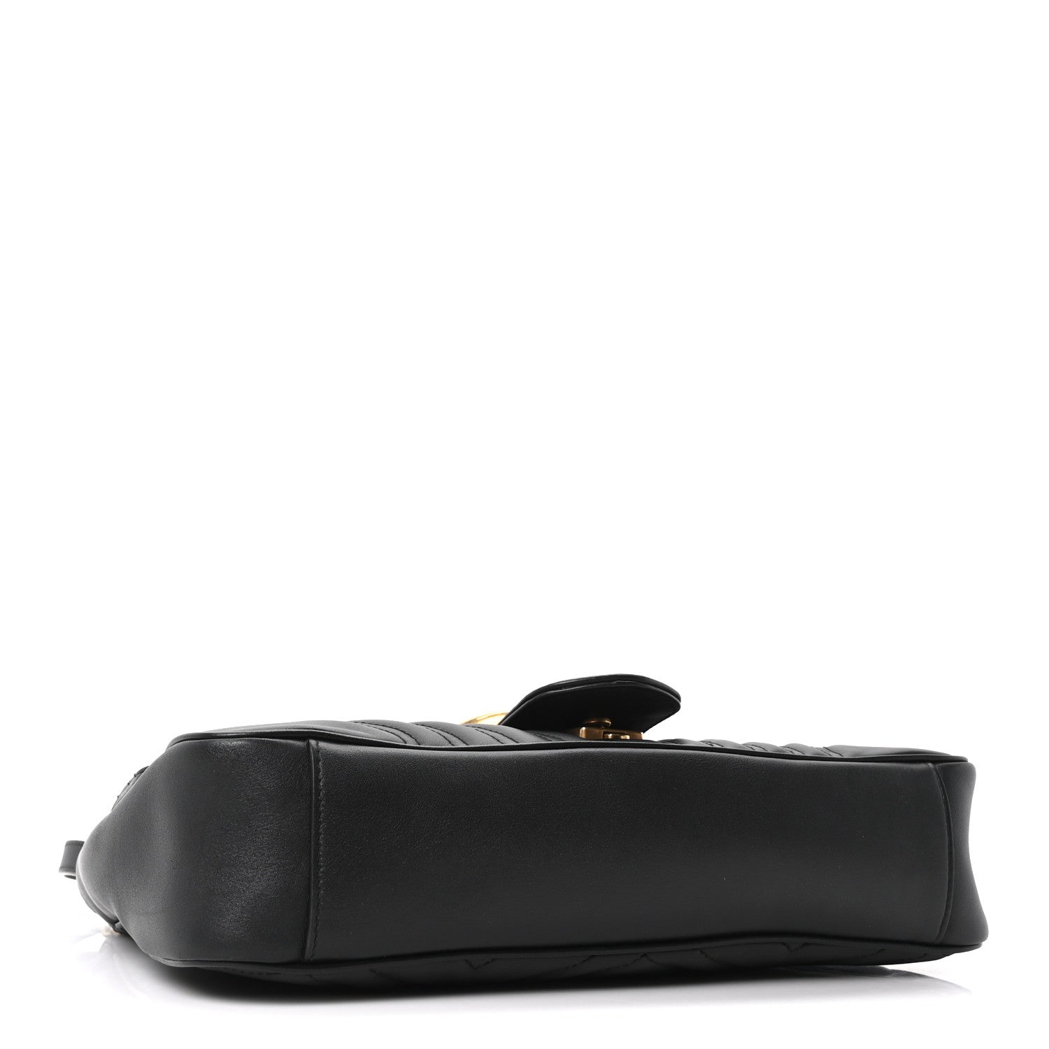 Calfskin Matelasse Medium GG Marmont Shoulder Bag Black