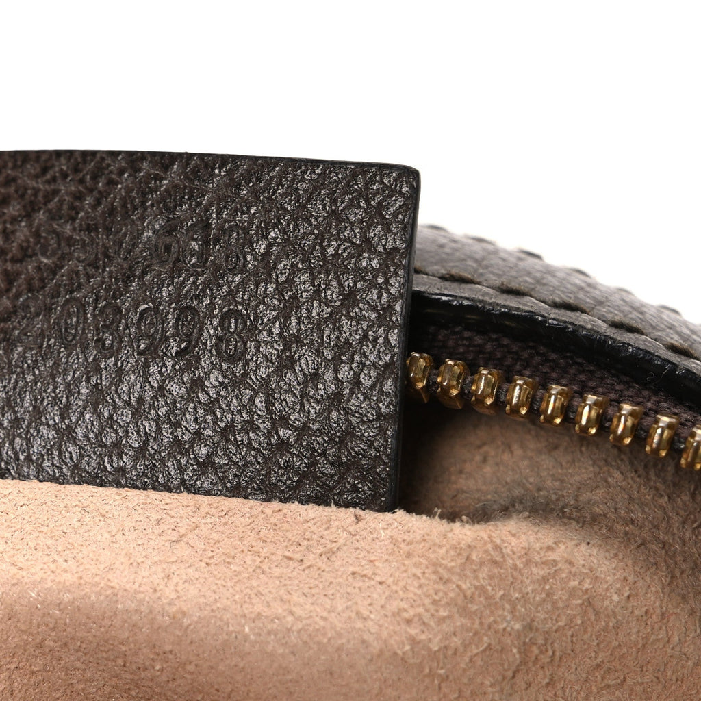 GG Supreme Monogram Web Mini Ophidia Round Shoulder Bag Brown