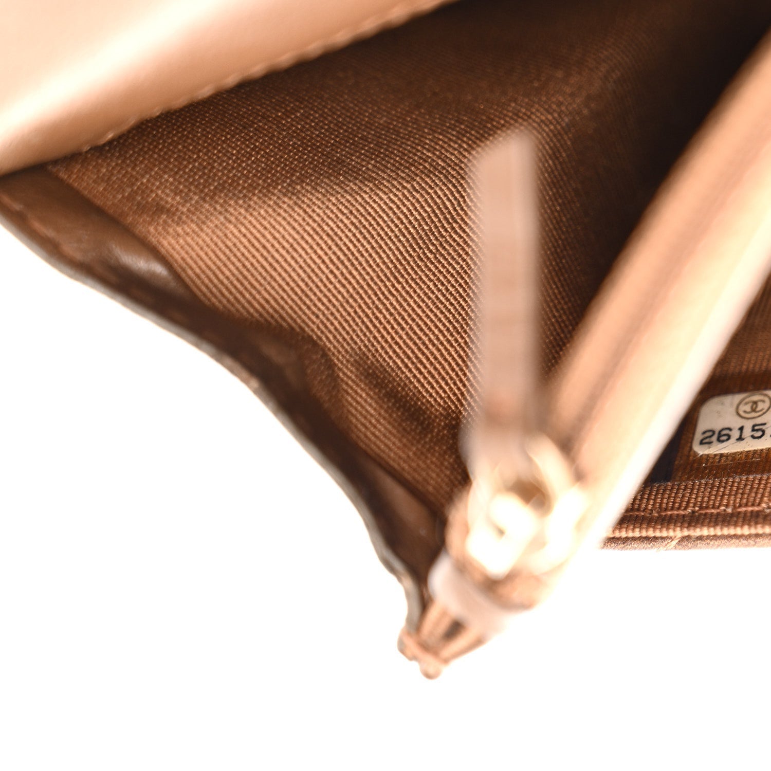 Metallic Calfskin Quilted 2.55 Reissue Wallet On Chain WOC Bronze