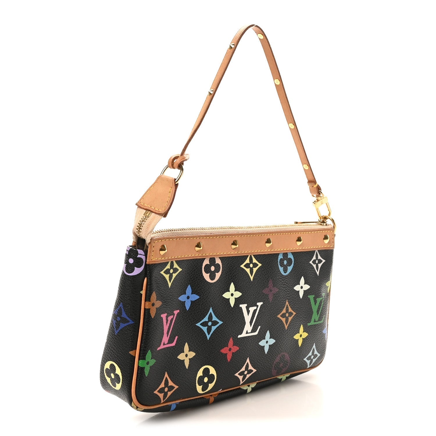Monogram Multicolor Pochette Accessories Black