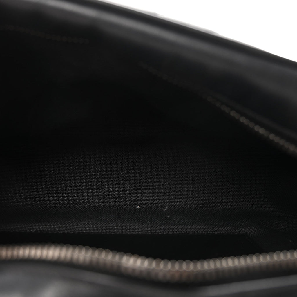 Calfskin Matelasse Monochrome Small GG Marmont Chain Shoulder Bag Black