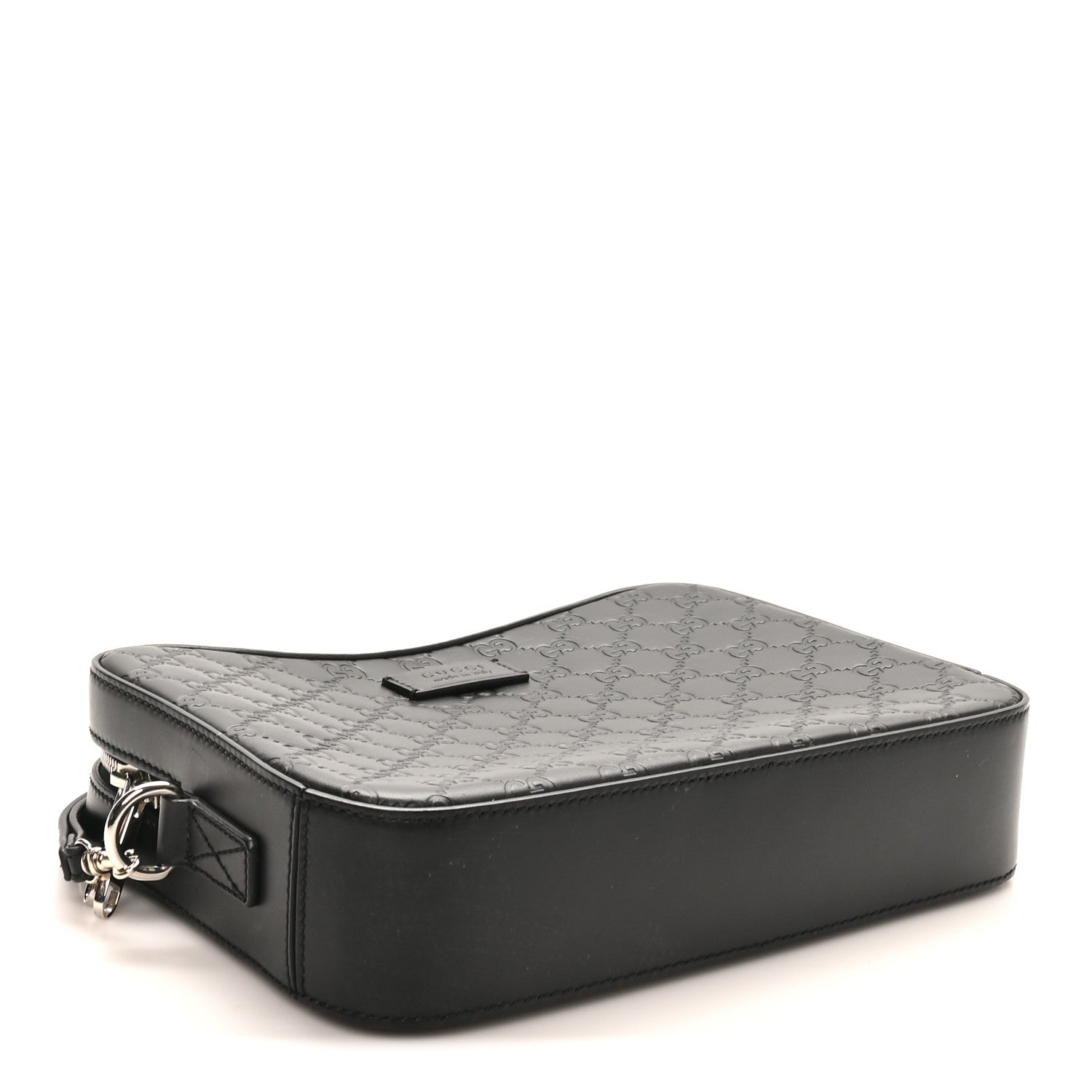 Guccissima Zip Pouch Wristlet Black
