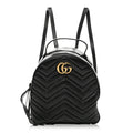 Calfskin Matelasse GG Marmont Dome Backpack Black