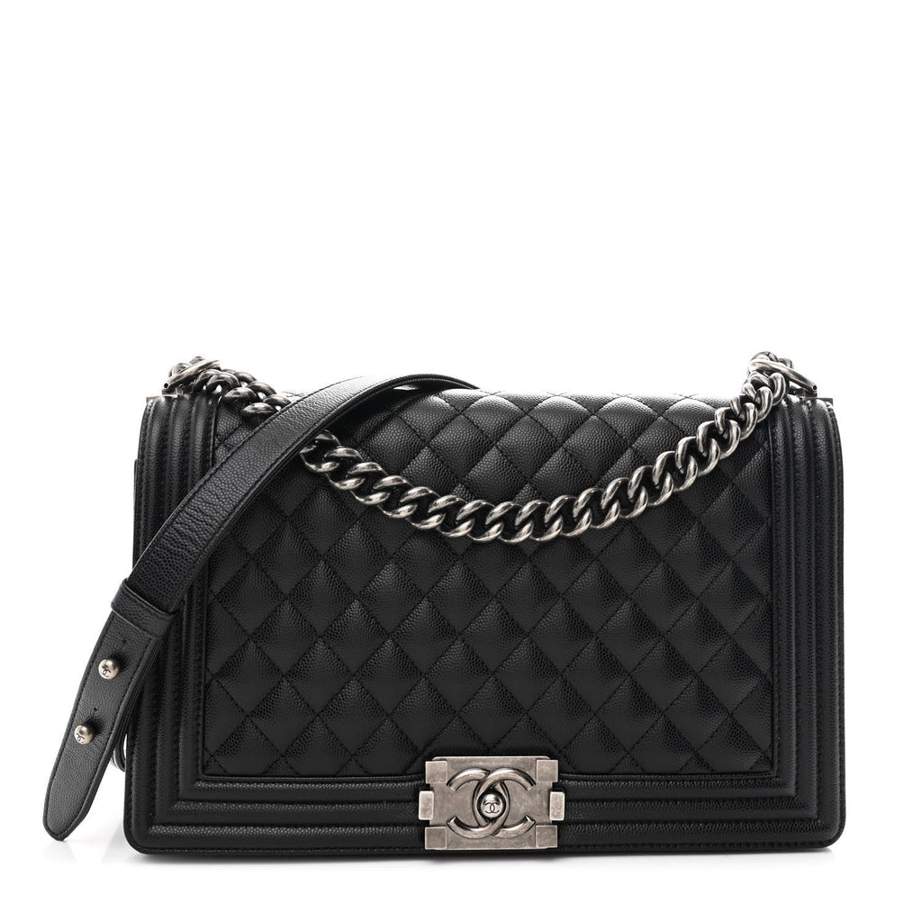 Caviar Quilted New Medium Boy Flap Black