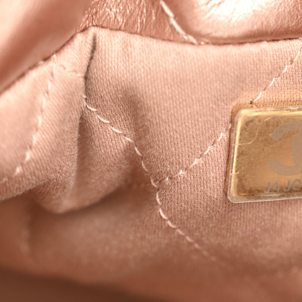 Metallic Calfskin Quilted Mini Chanel 22 Copper