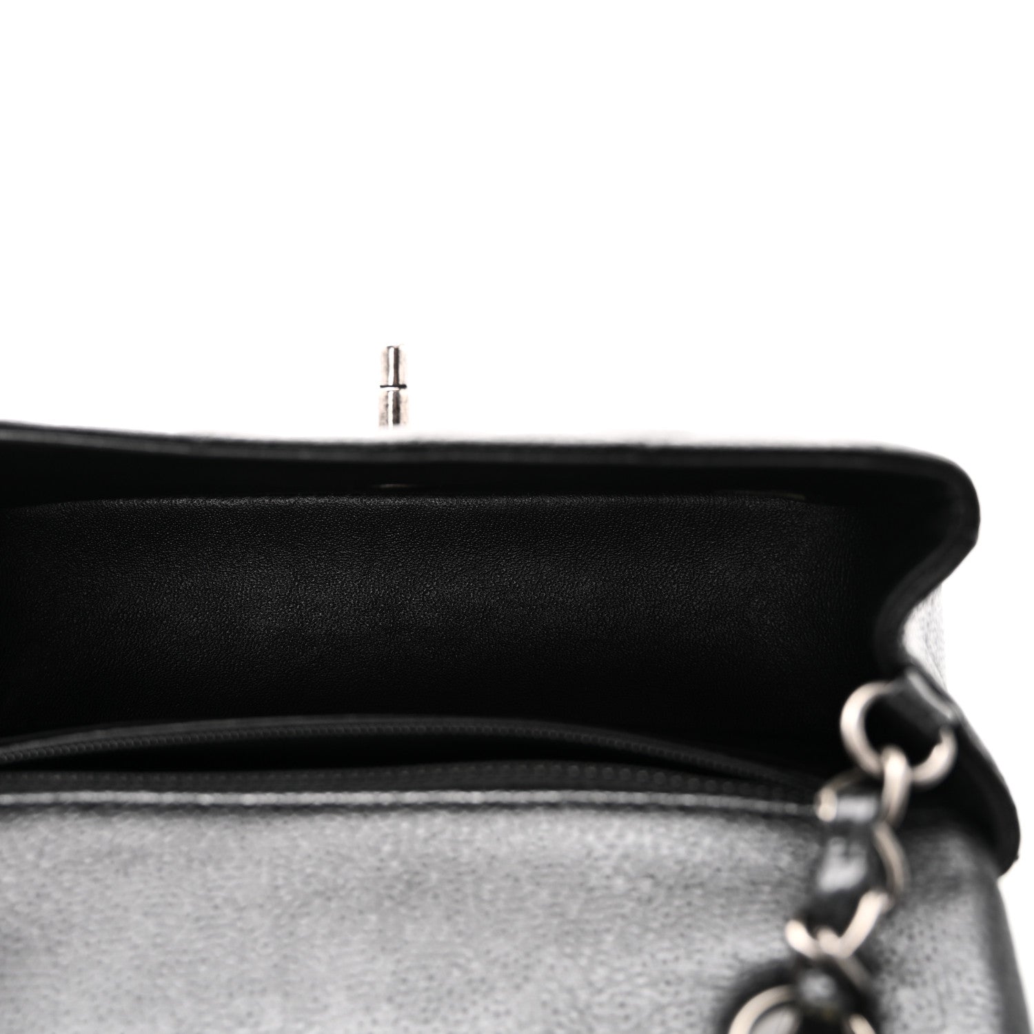 Caviar Quilted Mini Rectangular Flap Black