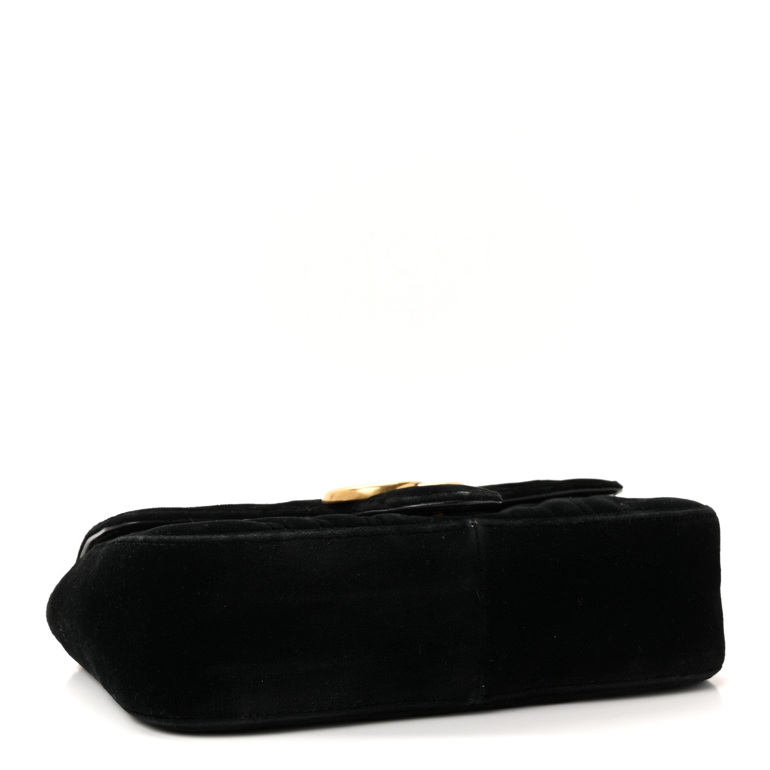 Velvet Matelasse Mini GG Marmont Shoulder Bag Black
