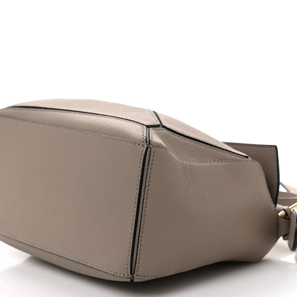 Grained Calfskin Small Puzzle Bag Sand