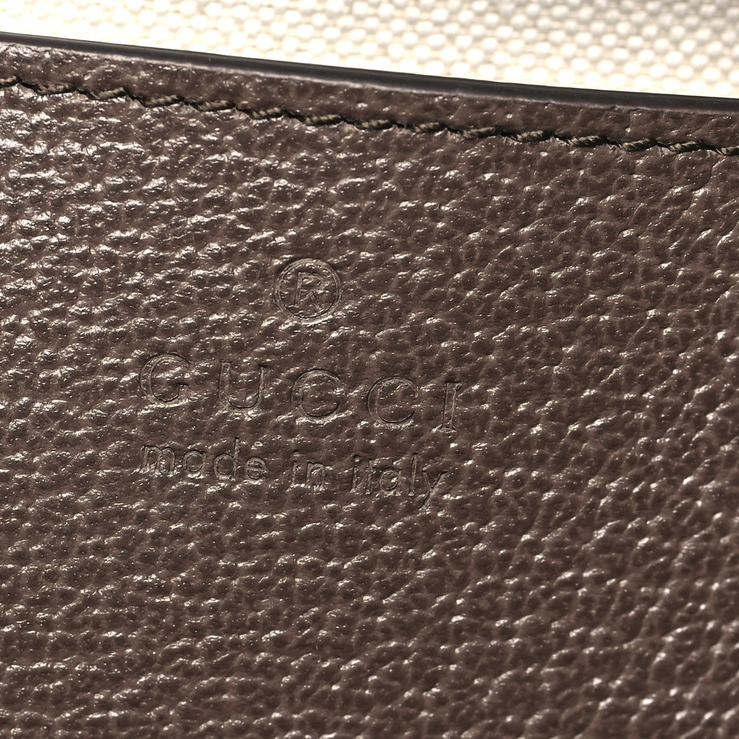 GG Supreme Monogram Textured Dollar Calfskin Web Mini Ophidia Top Handle Bowler Bag Beige Ebony New Acero