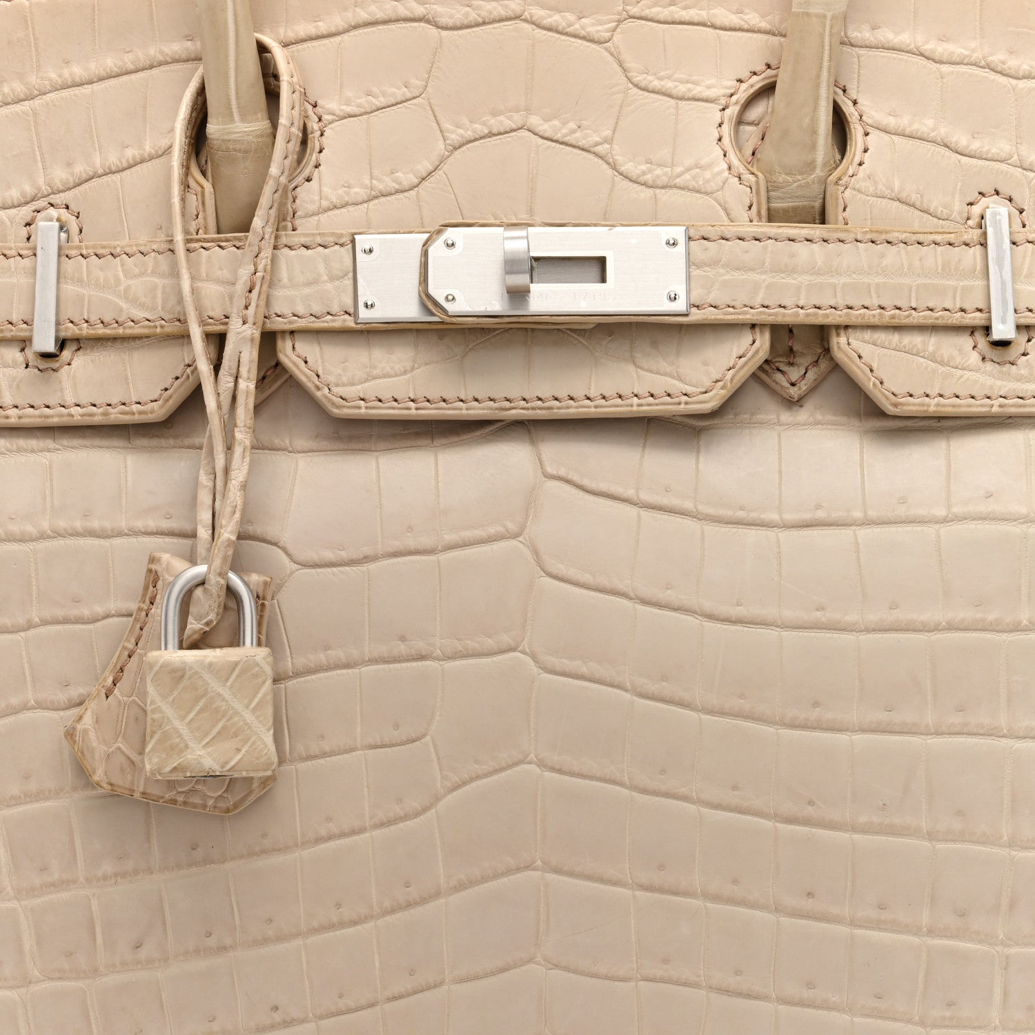 Matte Niloticus Crocodile Birkin 30 Parchemin