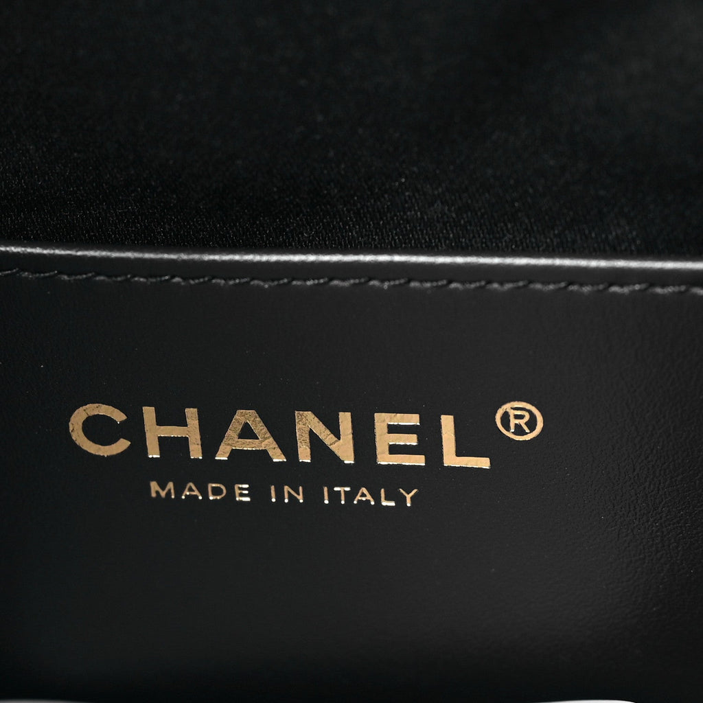Denim Quilted Mini Chanel 25 Handbag Dark Blue