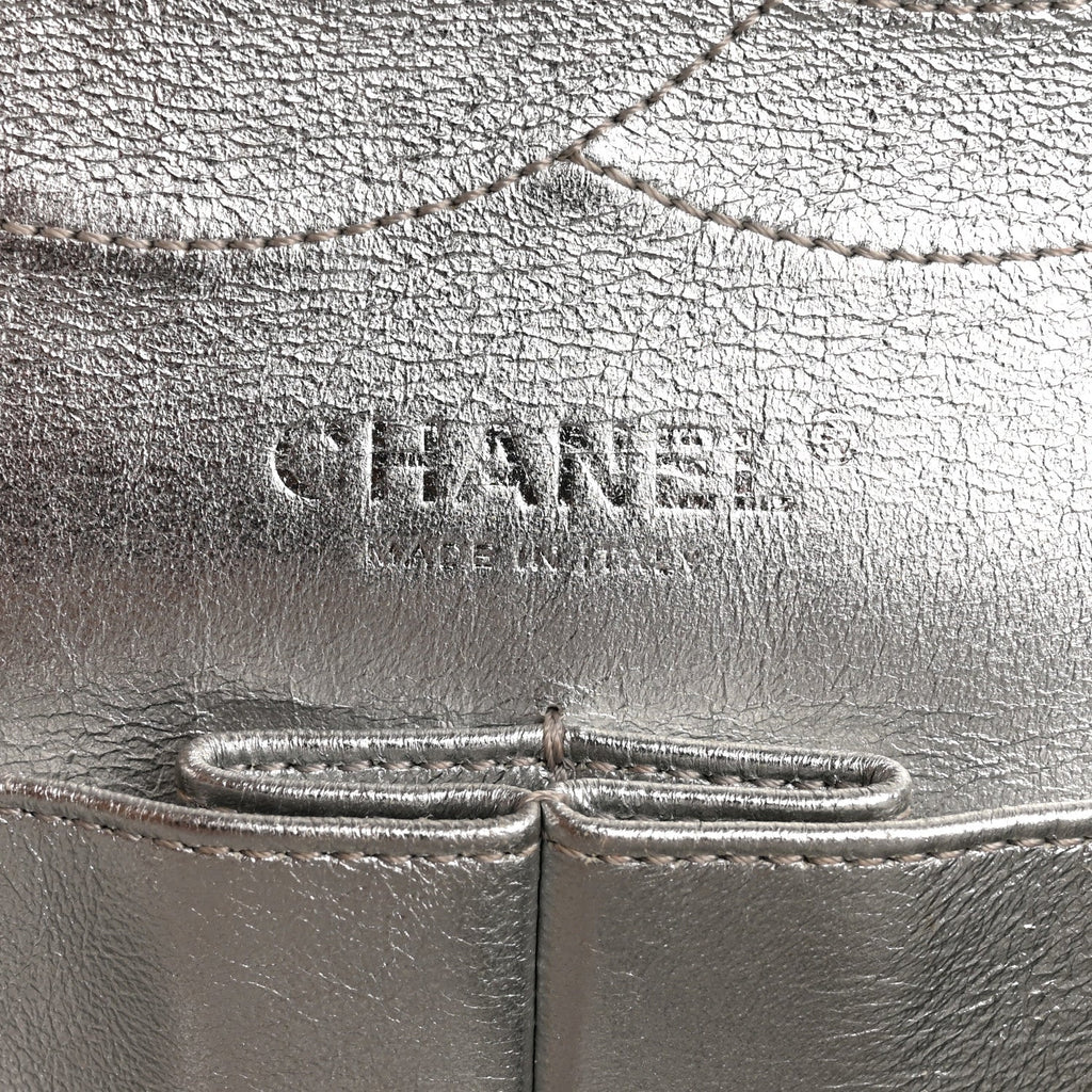 Metallic Lambskin Quilted 2.55 Reissue 227 Flap Silver