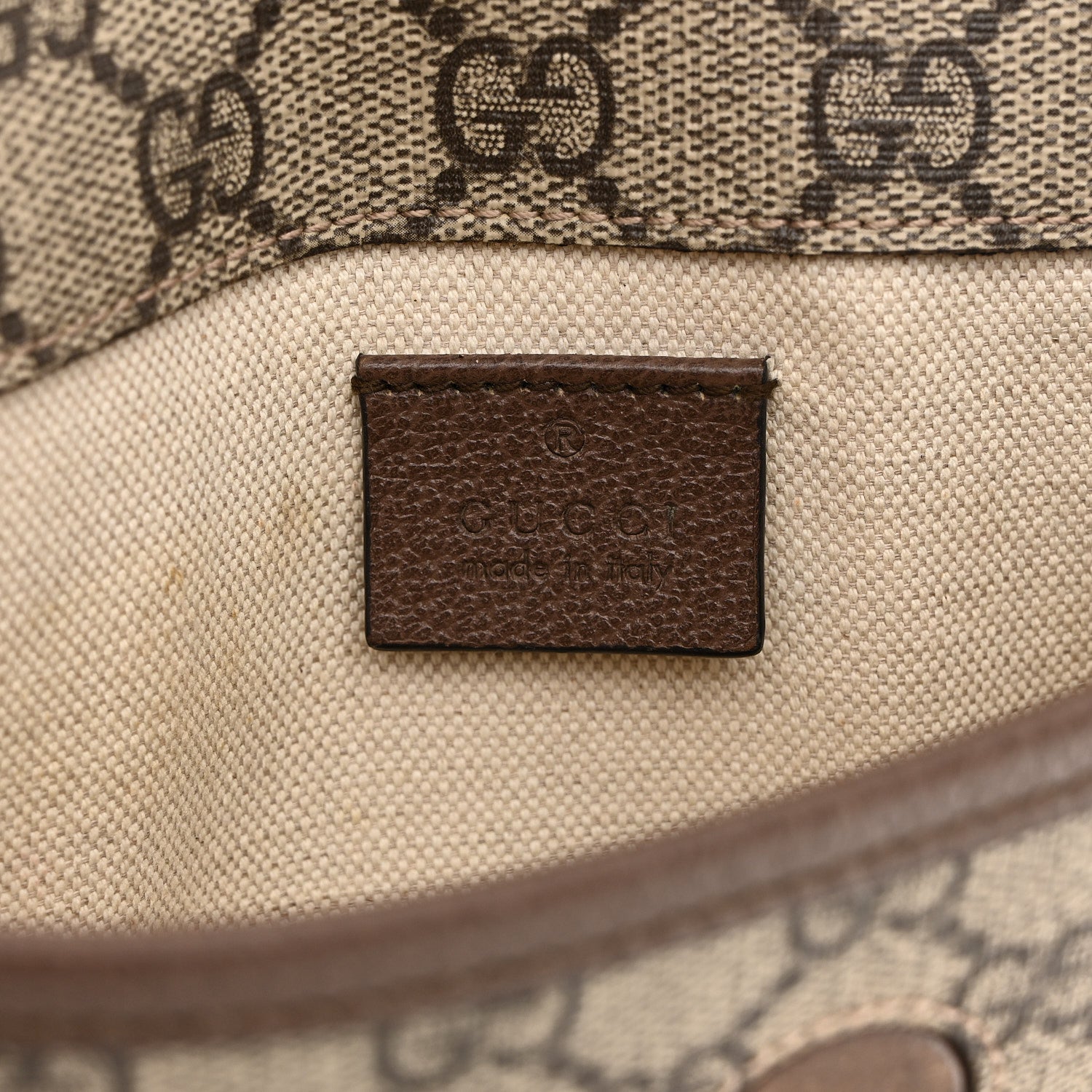 GG Supreme Monogram Neo Vintage Web Belt Bag Brown