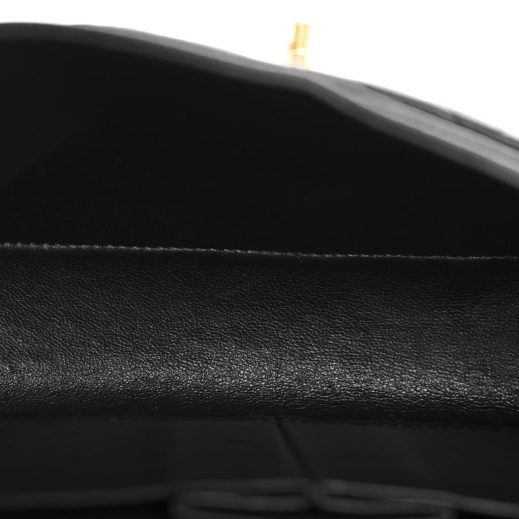 Caviar Quilted Small Double Flap Black