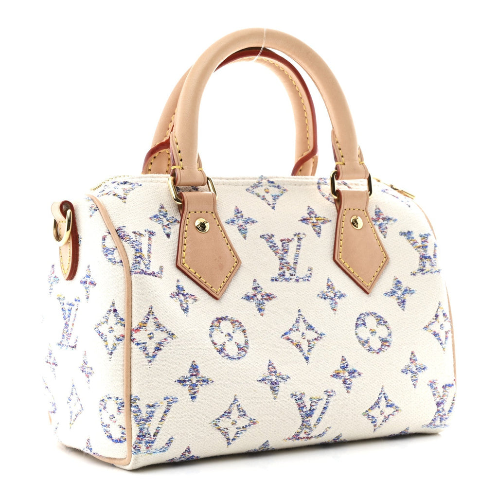 Monogram Jacquard Fabric Speedy Bandouliere 20 Multicolor Beige