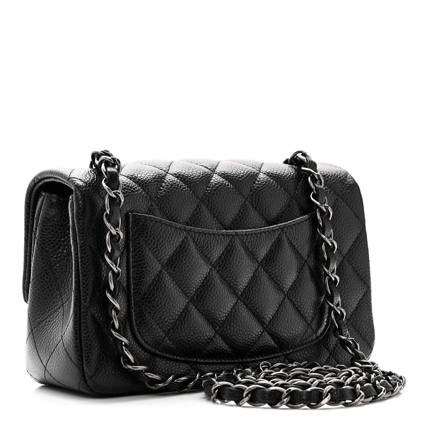 Caviar Quilted Mini Rectangular Flap Black