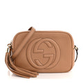 Pebbled Calfskin Small Soho Disco Bag Camelia