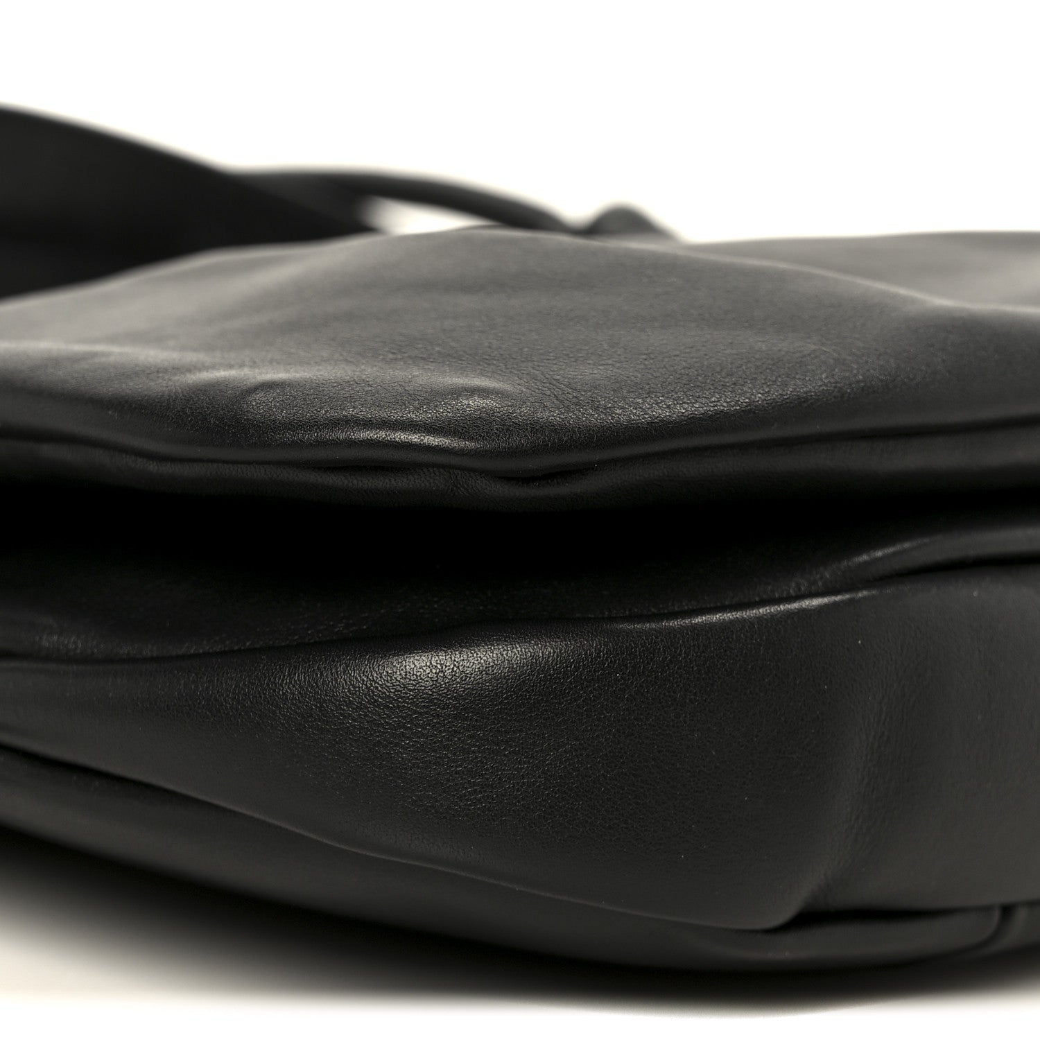 Shiny Nappa Calfskin Paseo Satchel Black