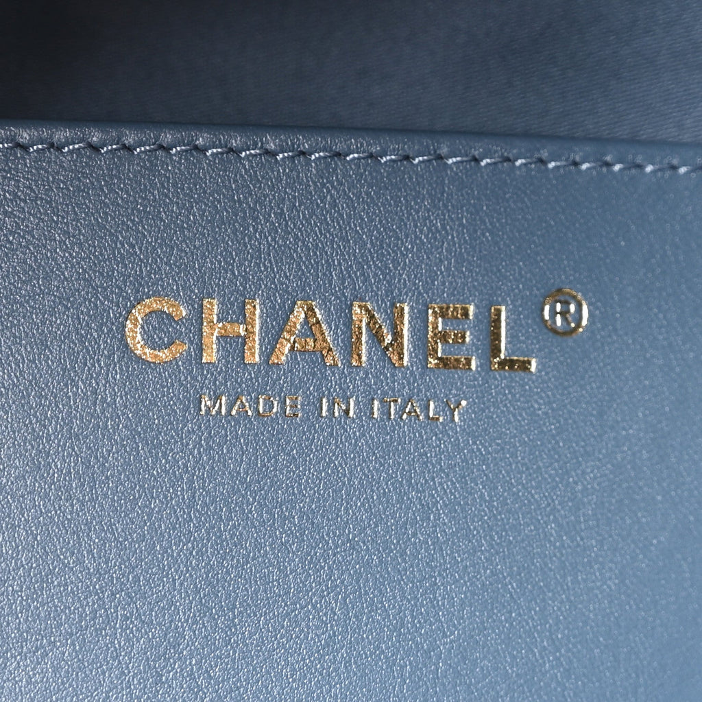 Suede Quilted Medium Chanel 25 Handbag Blue