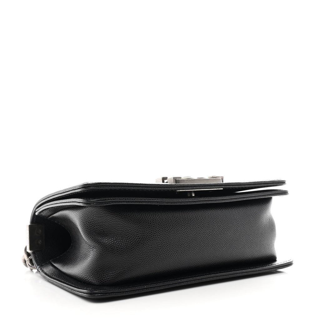 Caviar Quilted Small Boy Flap Black