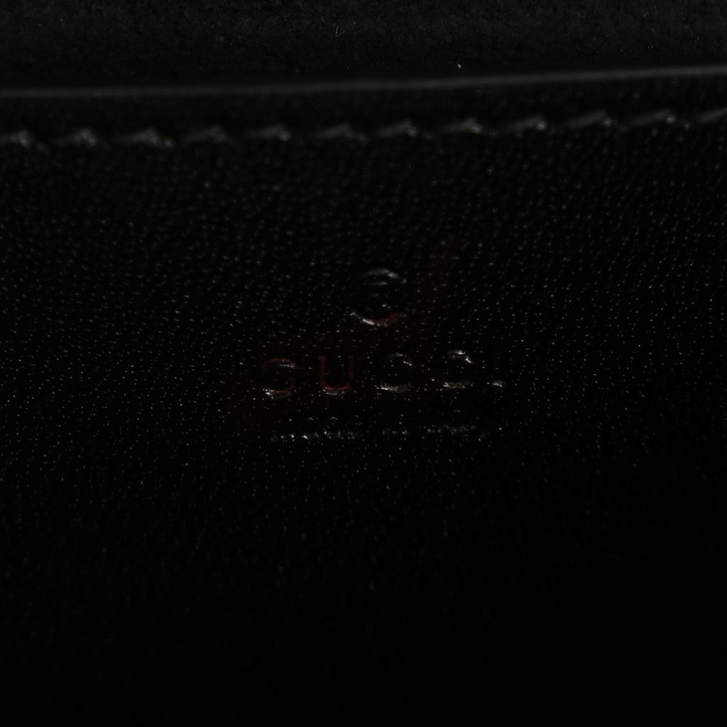 New Canvas Charisma Calfskin Crystal GG Monogram Mini Jackie 1961 Hobo Black