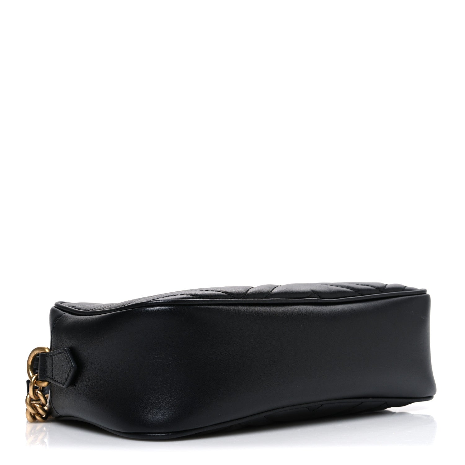 Calfskin Matelasse Small GG Marmont Chain Shoulder Bag Black