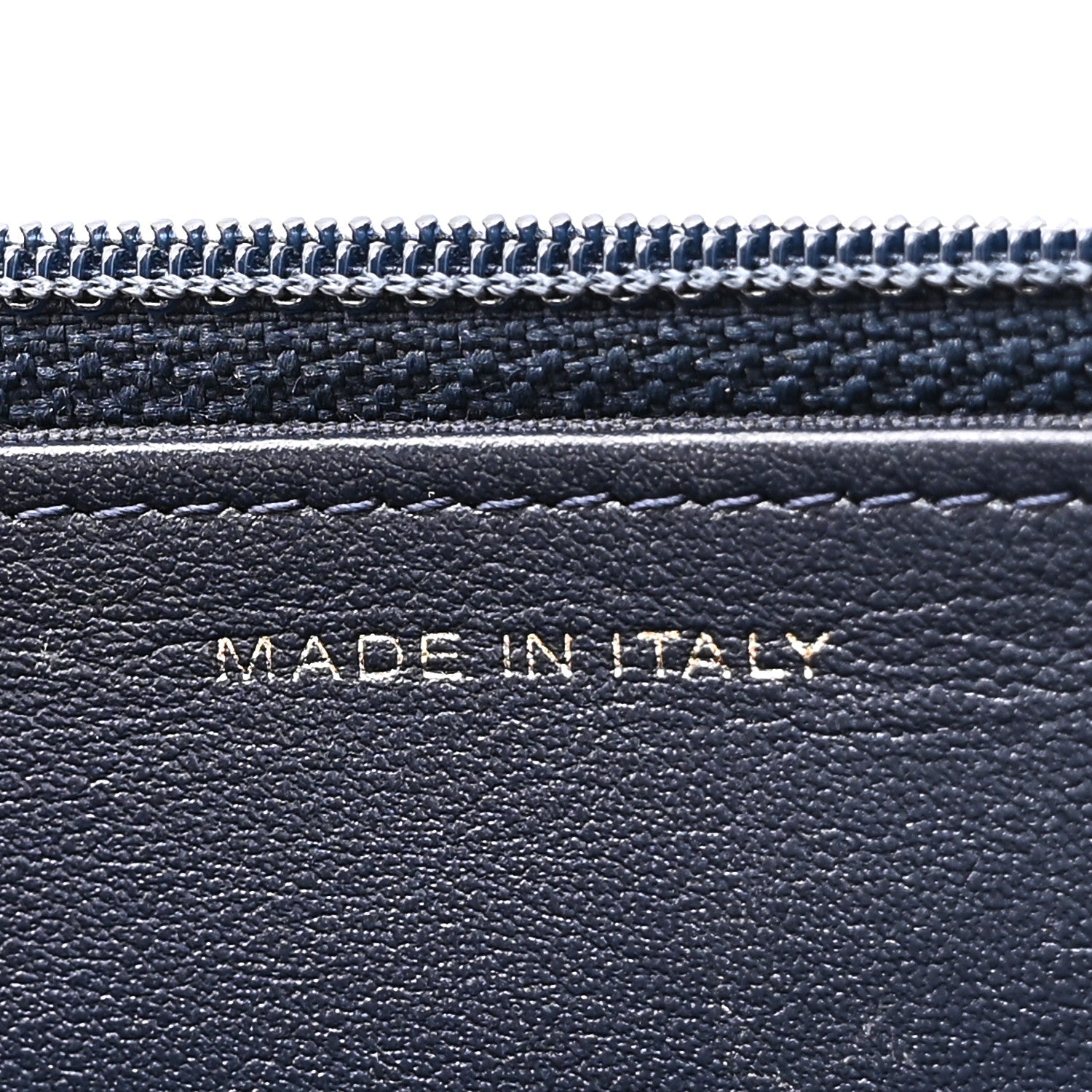 Lambskin Quilted Wallet On Chain WOC Navy