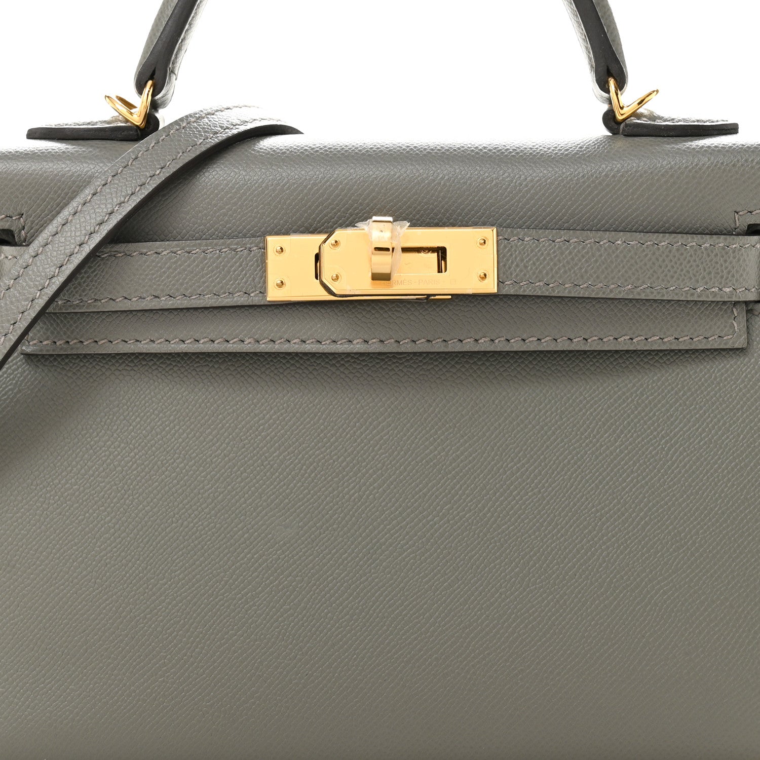 Madame Calfskin Mini Kelly Sellier 20 Gris Meyer