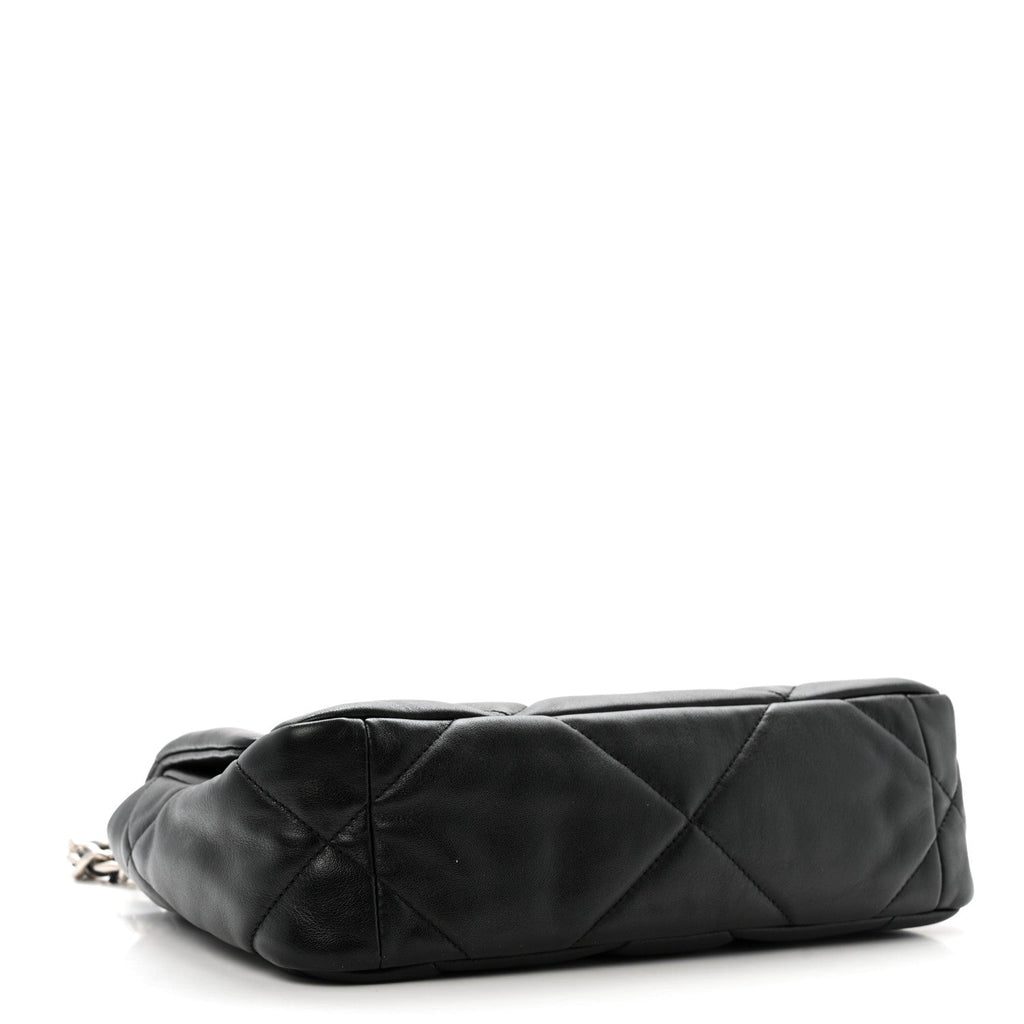 Lambskin Quilted Medium Chanel 19 Flap Black