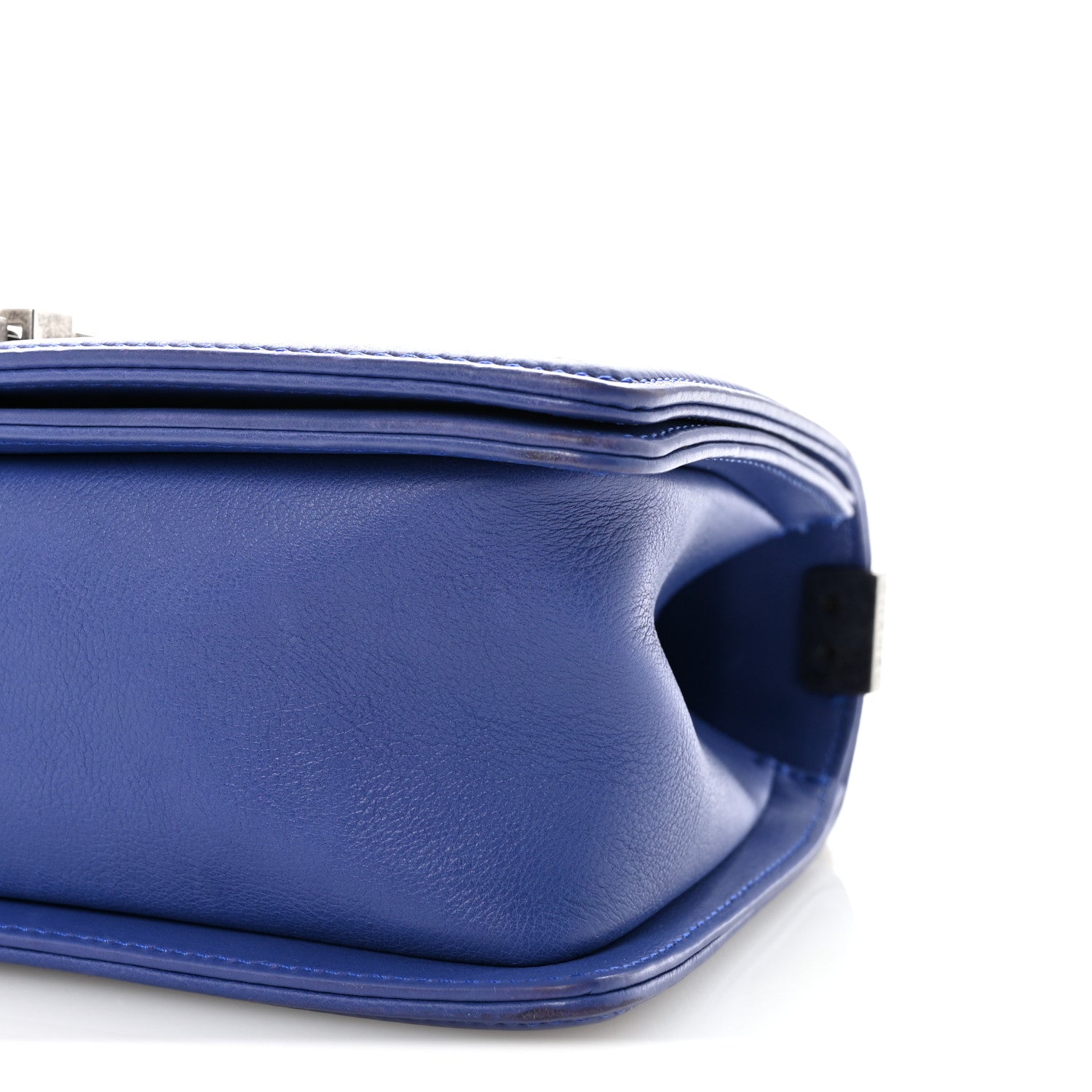 Calfskin Quilted Medium Boy Flap Blue
