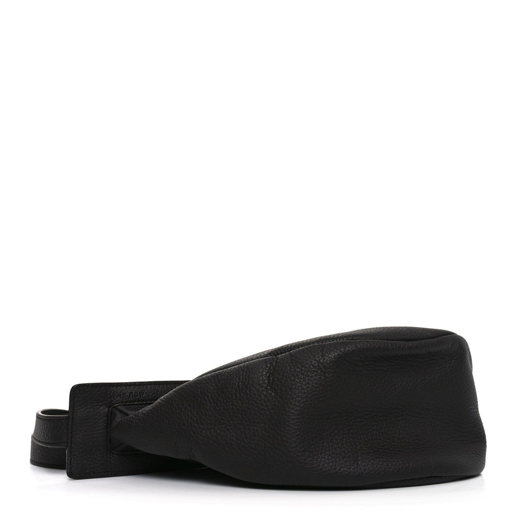 Grained Calfskin Small Slouchy Banana Bag Dark Brown