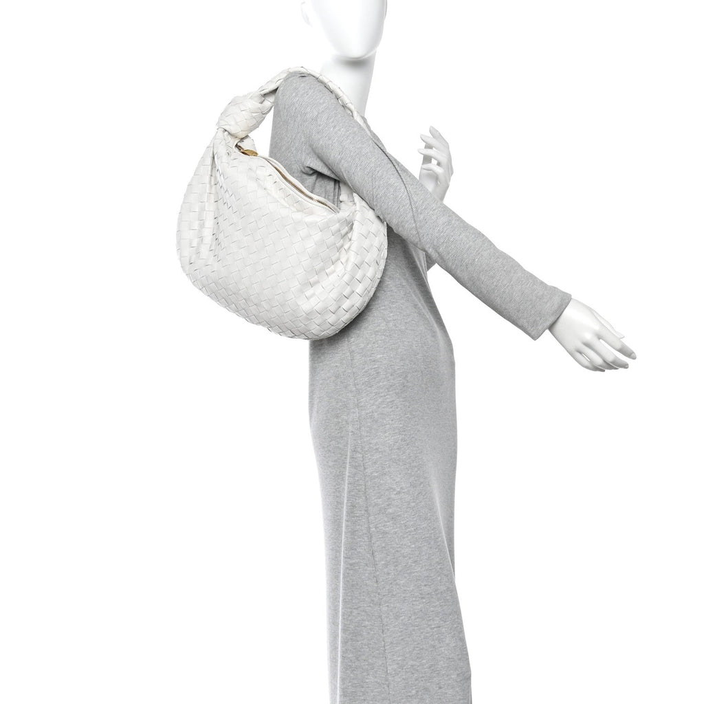 Nappa Intrecciato Small Jodie Hobo White