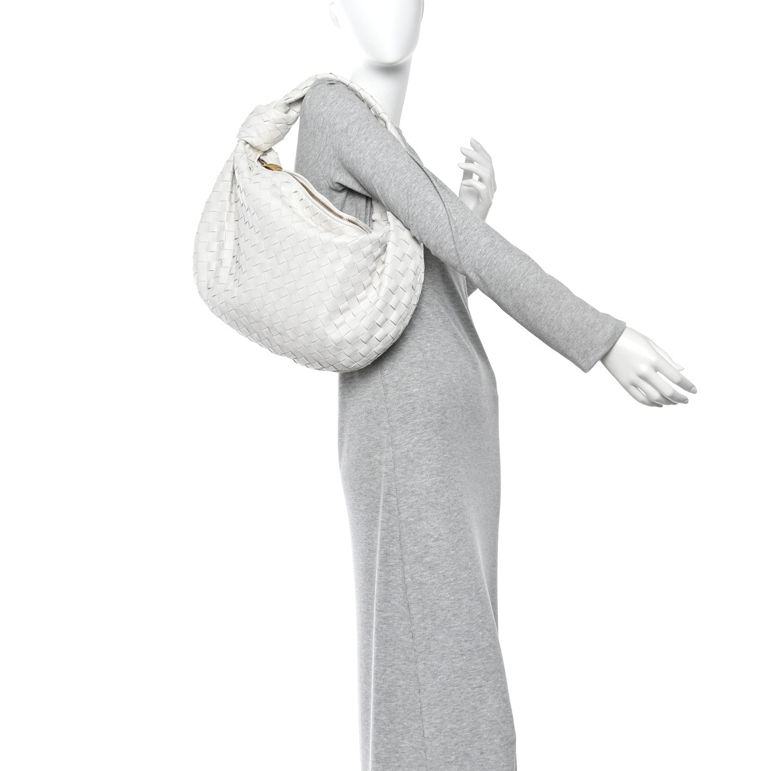 Nappa Intrecciato Small Jodie Hobo White