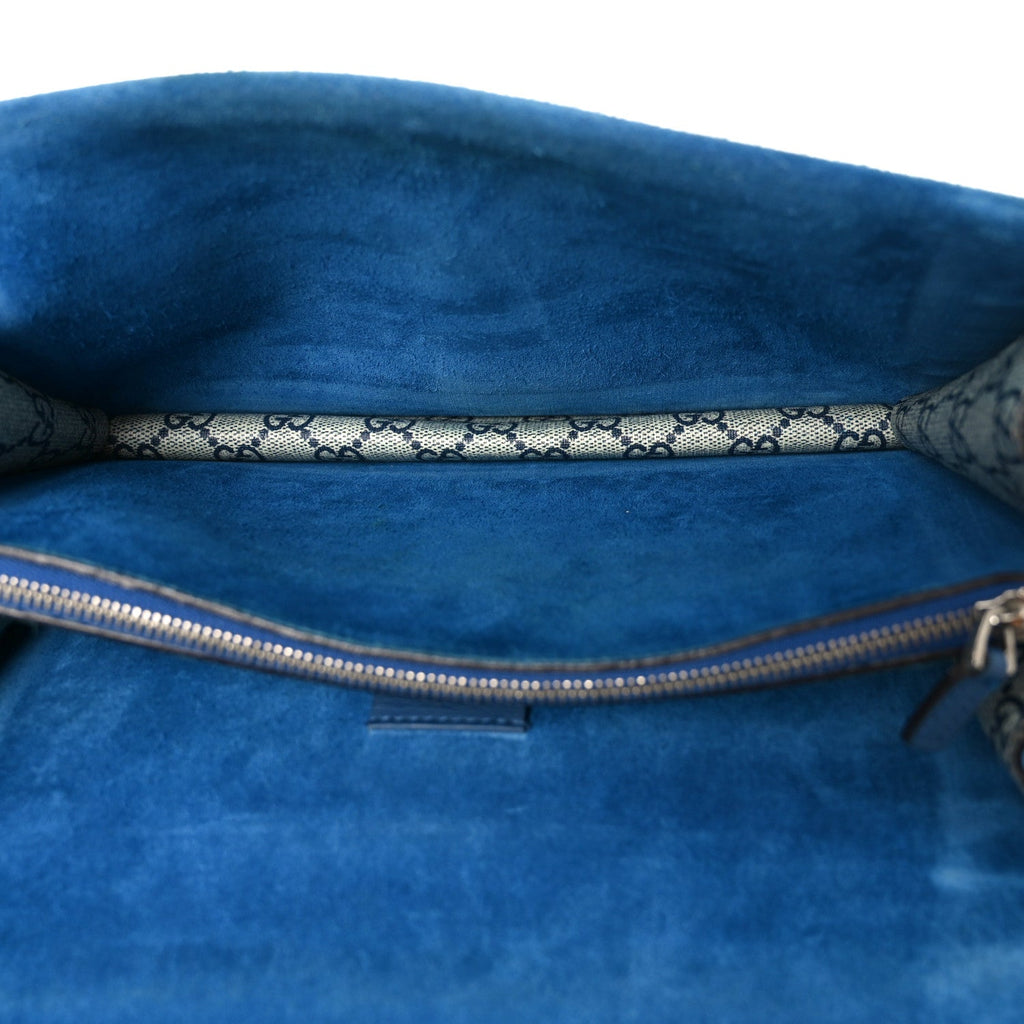 GG Supreme Monogram Blooms Small Dionysus Shoulder Bag Beige Navy Vintage Blue